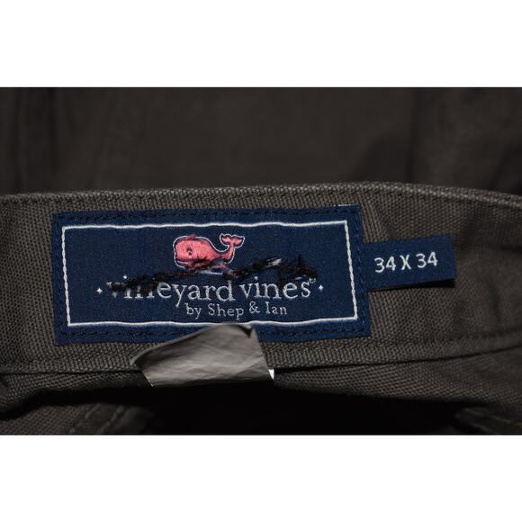 VINEYARD VINES $98 Flat Front Straight Leg 5 Pocket Cotton Pant Gray Men's 34 - Picture 4 of 4